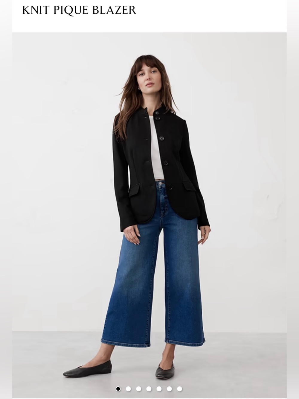 Banana Republic Black Knit Pique Jacket (L)